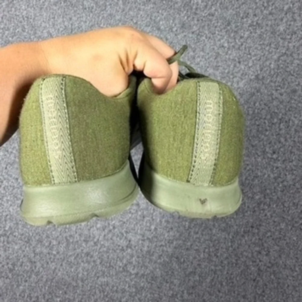 Merinos Mens Wool Sneakers Olive Green Lace Up Casual Shoes Size 13